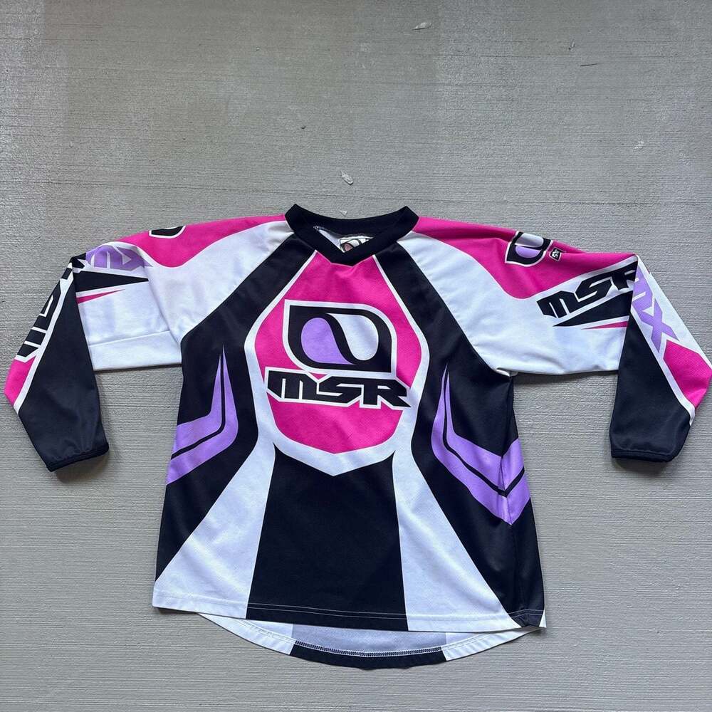 MSR Youth Starlet Motocross Jersey Pink White and Black Size YXL